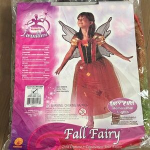 Rubie's Twinklers Fall Fairy Costume - Red, Gold, Black NWT MEDIUM